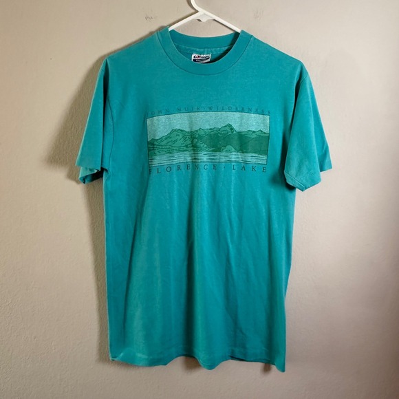 Hanes Other - Vintage Hanes John Muir Wilderness Florence Lake Teal Graphic T-Shirt Mens M